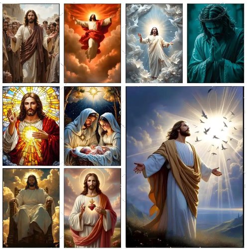 Póster de Jesús decorativo religioso para pared - Arte premium y regalo para el hogar