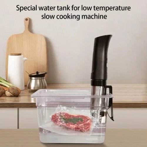 Récipient Sous Vide 6L Transparent, Récipient de Cuisson Lente avec Contrôle Précis de la Température et Surveillance Facile