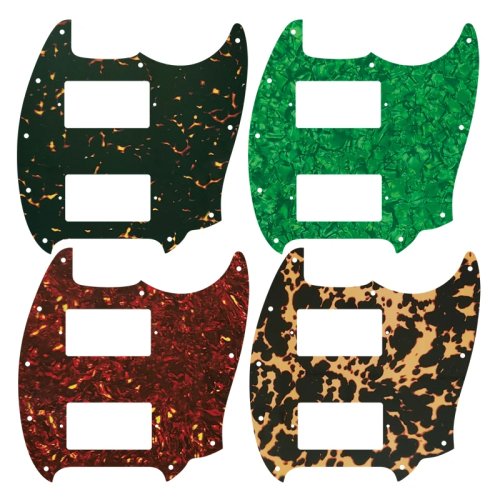 Pleroo Custom Replacement Pickguard for Fender Mustang Classic Series with HH PAF Humbucker