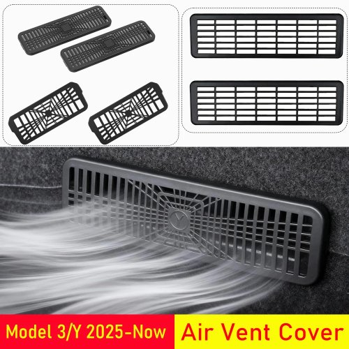 Cubierta de ventilación bajo el asiento para Tesla Model 3/Y Juniper 2025-2026, protector de salida de aire acondicionado, rejilla de ventilación trasera