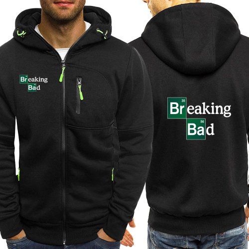 Sweat à capuche homme 2025 Breaking Bad avec plusieurs fermetures éclair veste de designer streetwear