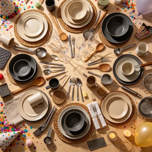 Caja sorpresa para decoración de mesa de comedor acogedora en casa