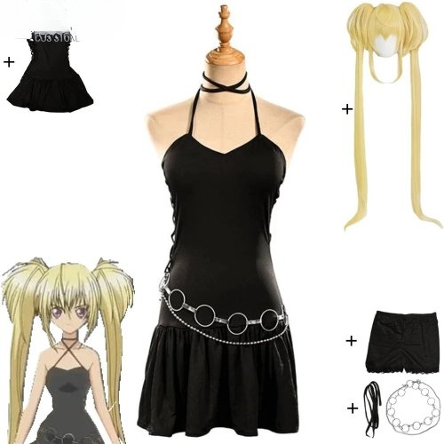 Trang phục cosplay anime Shugo Chara Hoshina Tsukiyomi Utau cho nữ, váy đen dây đeo cho Halloween và biểu diễn sân khấu 2025