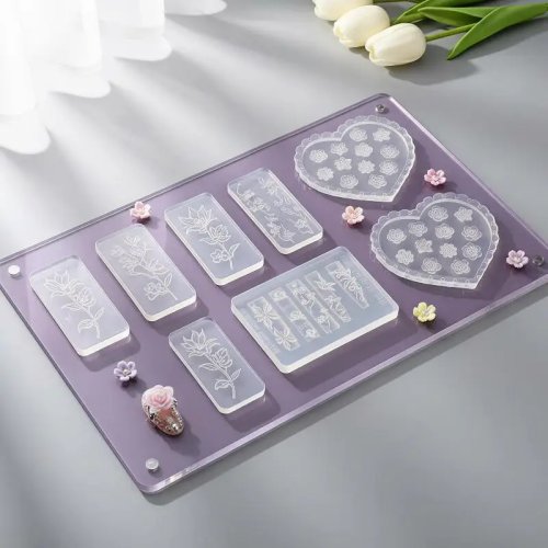 3D bloem siliconen mallen voor nagelkunst, herbruikbaar, gemakkelijk te ontvormen, BPA-vrij, voor thuis of salon manicure, DIY