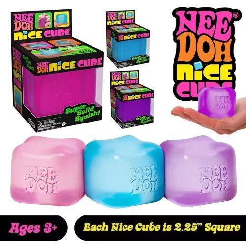 Schylling Needoh Nice Cube - 感覚おもちゃ、ストレス解消キューブ（子供用）