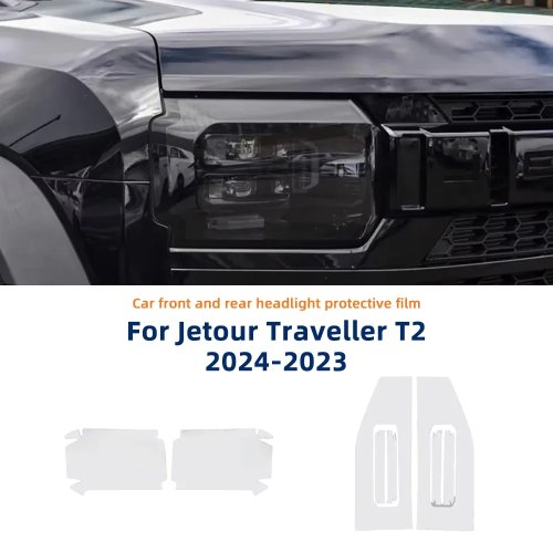 Película protetora transparente em TPU para luzes dianteiras e traseiras para JETOUR Traveler T2 2024 – Acessório exterior para automóvel