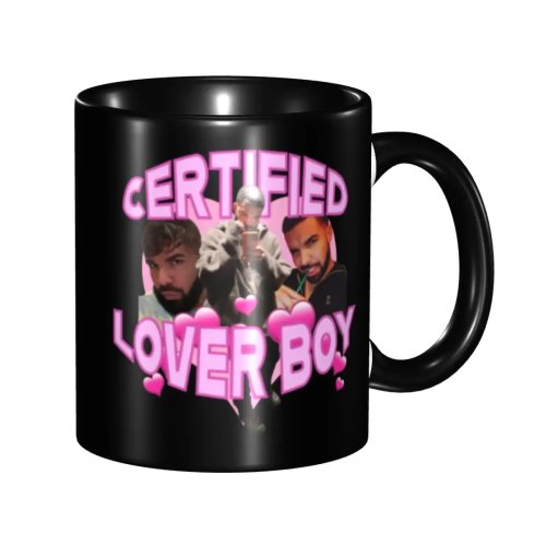แก้วเซรามิก Drake Certified Lover Boy - แก้วกาแฟ DIY ที่ปรับแต่งได้ ของขวัญสร้างสรรค์