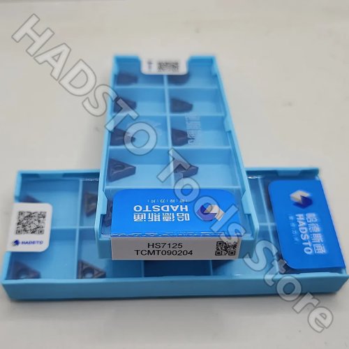 TCMT090204 HS7125 HADSTO Inserti di tornitura in carburo per lavorazione CNC di acciaio, acciaio inossidabile e ghisa