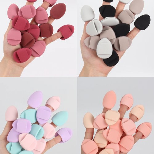 Set de Esponjas para Polvo tipo Dedo con Air Cushion, Aplicador de Base y Corrector, Mayoreo