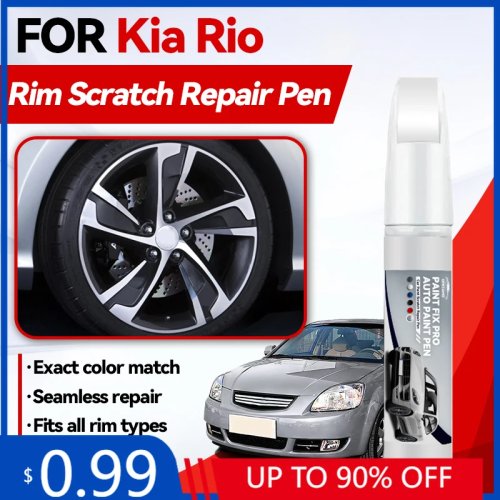 Pisak do retuszu lakieru piast kół KIA Rio (2000-2025, JB/DC/UB/YB) Usuwanie rys, DIY