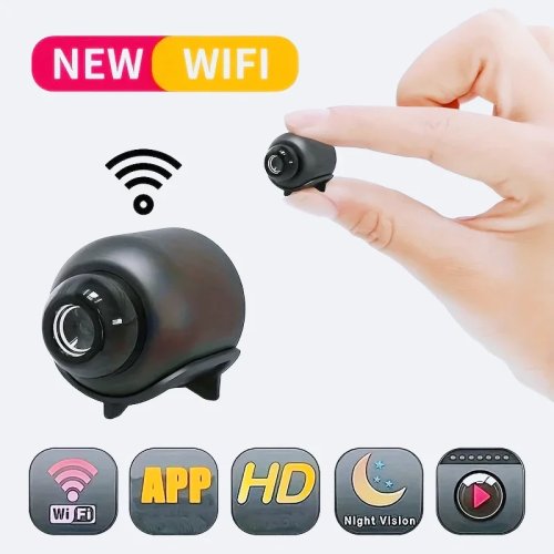 Caméra WiFi Mini 1080P HD Intérieure Sécurité Surveillance Babyphone Vision Nocturne