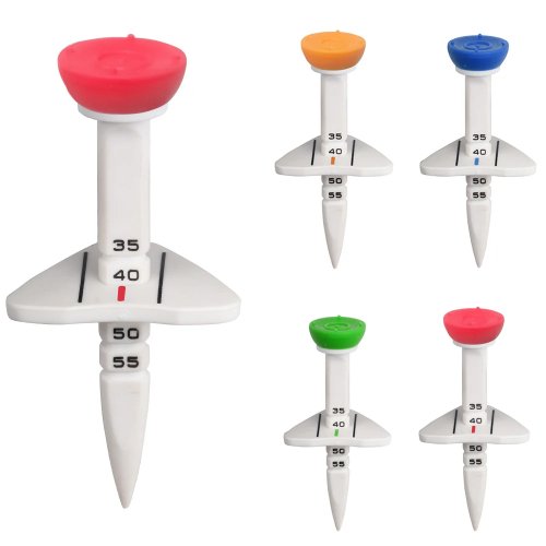 4 piezas de tees de golf de altura ajustable 33-55mm para práctica