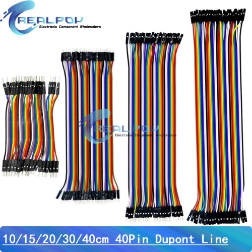 Cabos de ligação Dupont 40 pinos, macho-macho, fêmea-fêmea, macho-fêmea, 10cm-40cm, para kit DIY Arduino