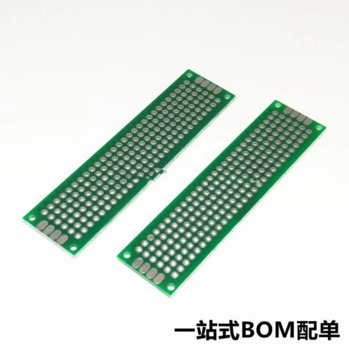 Scheda PCB a doppia faccia, fibra di vetro di alta qualità, 2x8 cm, spessore 1,6 mm, piastra forata per esperimenti