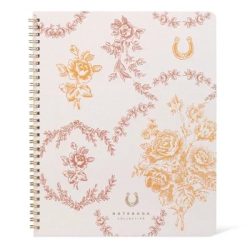 단일 과목 와이드 라인 노트 8.5x10.5인치 Prairie Petals