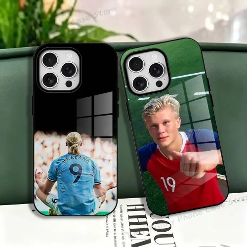 Etui magnetyczne piłkarskie Erling Haaland na iPhone 17/16/15/14/13/12/11 Pro Max Mini Plus z matowym wykończeniem