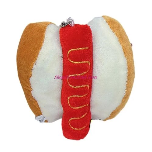 Sleutelhanger van Pluche Hamburger Cartoon, Mini Pluche Frietjes, Hanger voor Schoolrugzak