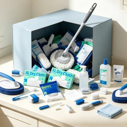 Mystery Cleaning Supplies Blind Box - Random Assorted Household Cleaning Tools, Toilet Brush, Mop Refill, Wipes, Dishwasher Cleaner, Surprise Box for Home