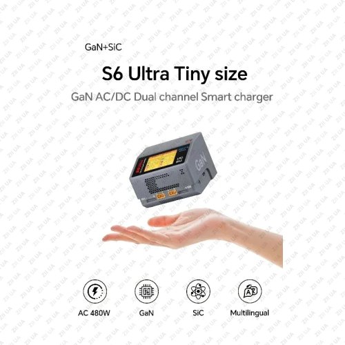 Ładowarka dwukanałowa HOTA S6 Ultra 650W, AC 480W DC 650W do akumulatorów Lipo do dronów FPV, szybka inteligentna ładowarka z 2 niezależnymi portami
