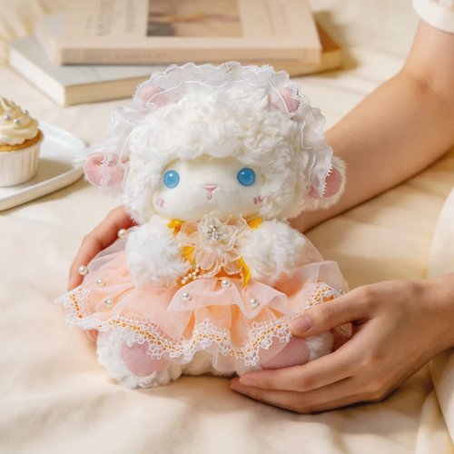 Peluche de Oveja Princesa 20cm – Cordero de Peluche para Niñas, Decoración del Cuarto, Regalo de Cumpleaños