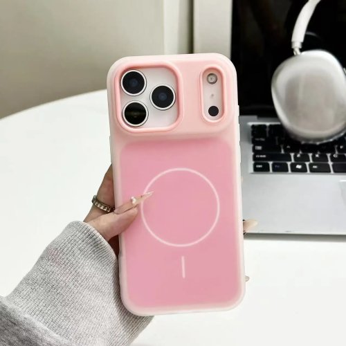 Funda magnética 2-en-1 color Candy para iPhone 17/16/15/14/13/12/11 Pro Max, carga inalámbrica Magsafe, mate