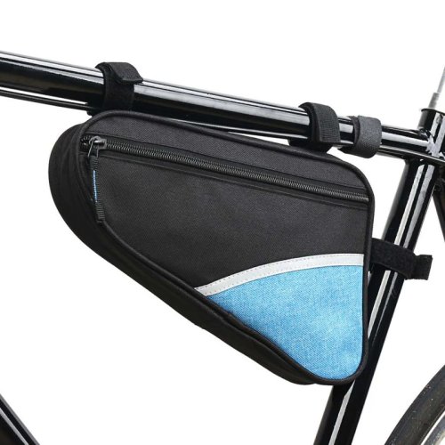 Waterdichte nylon driehoekige frametas voor fiets, mountainbike en racefiets, grote capaciteit, telefoonhouder tegen spatwater, voor onderbuis