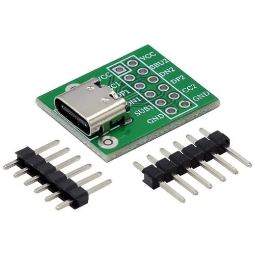 USB Type-C naar DIP PCB-adapter, testbord met pinheader voor solderen