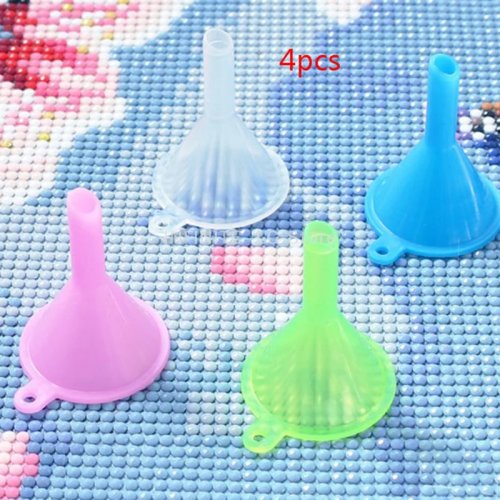 4 Pezzi Accessori per Pittura Diamante Imbuto Contenitore Perline