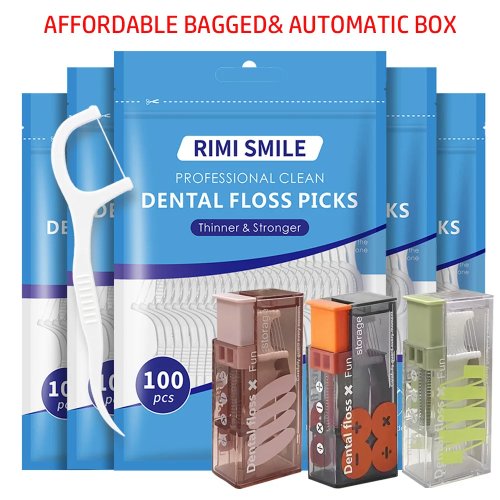 Fil dentaire RIMI Smile, 50/100/300 pièces, avec distributeur automatique, portable