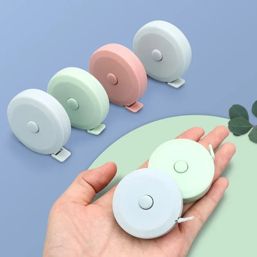 Macaron Small Soft Measuring Tape, One-Click Retractable, Ergonomic Body Tape Measure for Waist, Bust, Hip Fitness