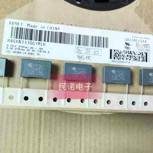 10個 R46 0.33uF 275VAC フィルムコンデンサ X2、330nF、275V、ピン間隔 22.5mm