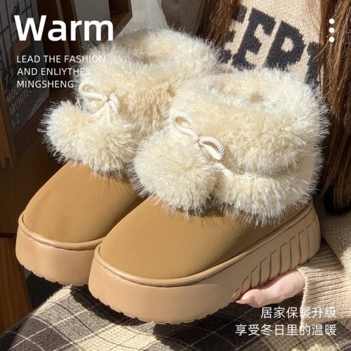 Botas de Nieve Mujer 2025 Invierno, Botines de Pelo Calentitos para Interior y Exterior