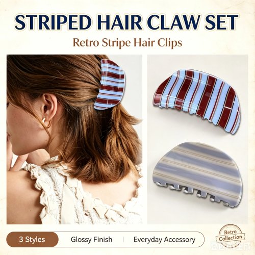 Jepit Rambut Cakar Korea Motif Kopi, Jepit Rambut Wanita Elegan Anti Slip, Aksesori Rambut Serbaguna untuk Sanggul, Kerja, Sehari-hari, Pesta & Hadiah
