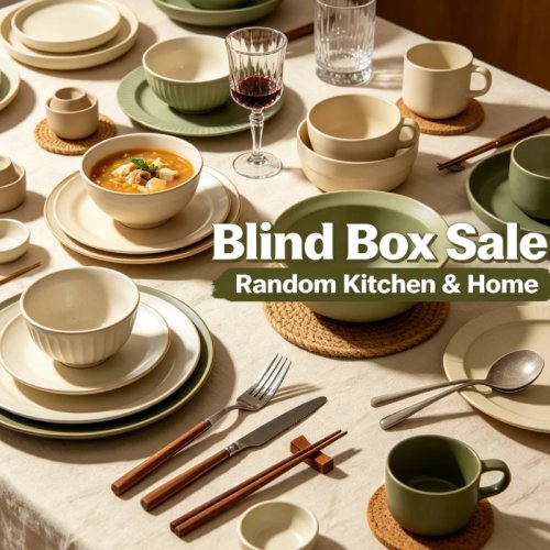 Blind box zastawa kuchenna do codziennego użytku – Niespodzianka losowa pojedyncza sztuka, nieprzewidywalna wysyłka dla rodzinnych posiłków