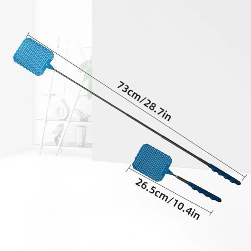 26.5-73cm 접이식 파리채 스테인리스 스틸 텔레스코픽 손잡이 모기 및 해충 퇴치 캠핑용