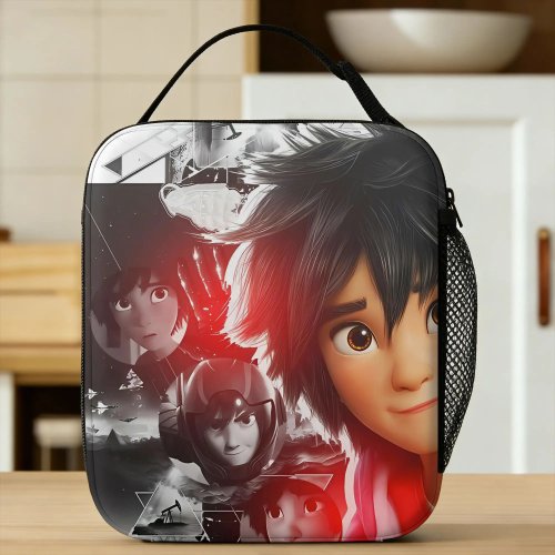 Lonchera Big Hero 6 – Bolsa térmica con diseño divertido, impermeable y portátil