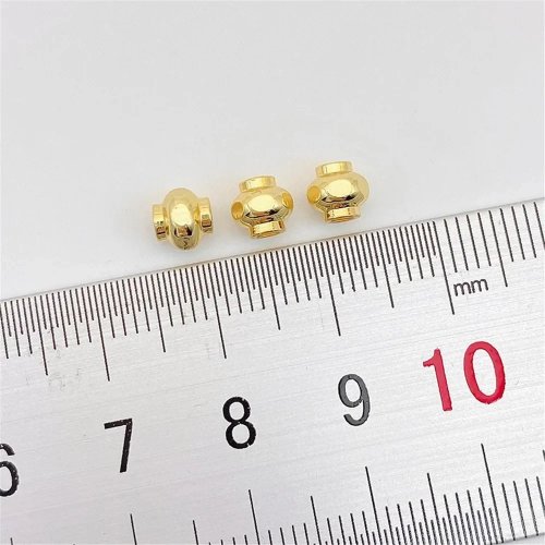 Perline Distanziali Barrel Perla Lanterna Placcate Oro 18K per Gioielli Fai da Te