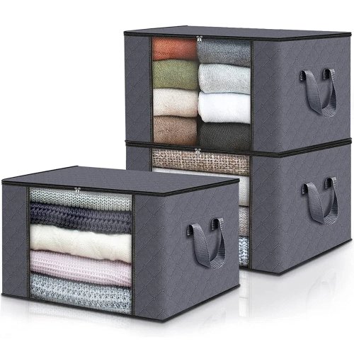 Opbergtas voor dekbedden, kleding organizer, opbergdoos voor beddengoed voor verhuizing en huishoudelijke organisatie
