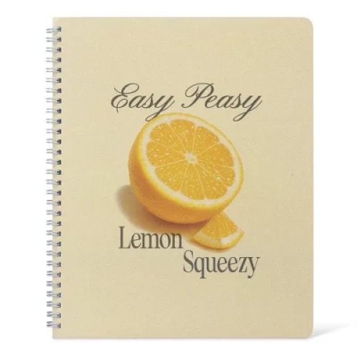 Cuaderno un solo tema, tamaño 8.5x10.5, rayado tipo college, diseño limón