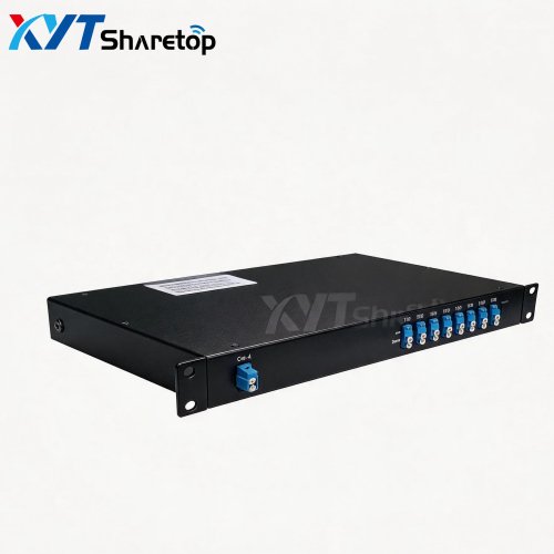 8チャンネル 1U ラックマウント CWDM Mux Demux、1270-1610nm、20nmチャンネル間隔、カスタマイズ可能