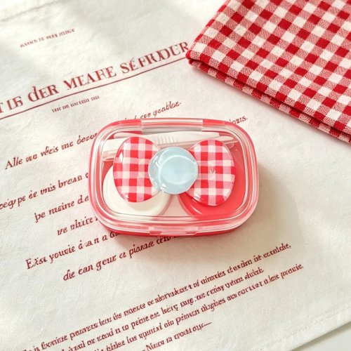 Estuche de Lentes de Contacto Transparente con Lazo – Organizador de Viaje