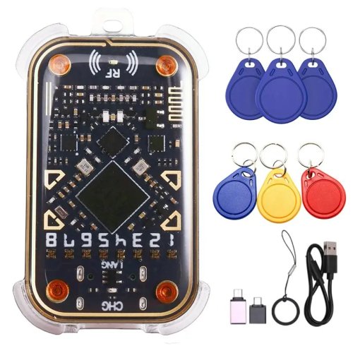 Chameleon V3.0 RFID Smart Chip Emulator Reader 125K 13.56MHz ID IC Card Duplicator Tag Copier + 3x UID/CUID Keychains