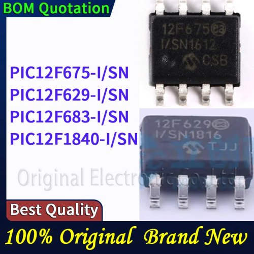 ไมโครคอนโทรลเลอร์ PIC12F675-I/SN, PIC12F629-I/SN, PIC12F683-I/SN, PIC12F1840-I/SN - มีสินค้า, จัดส่งภายใน 48 ชั่วโมง