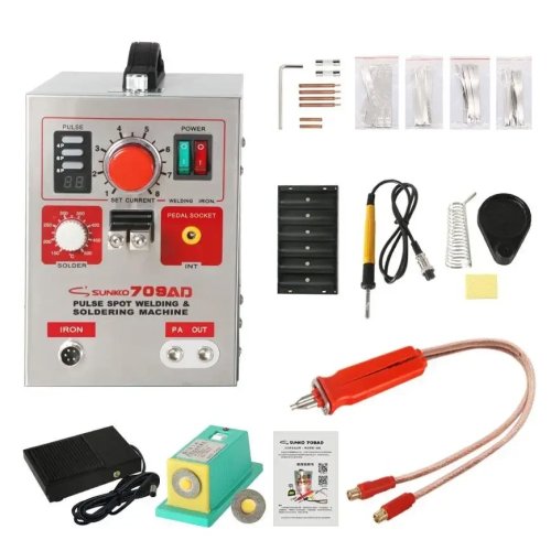 Saldatore a punti 110V/220V con display a impulsi e raffreddamento automatico