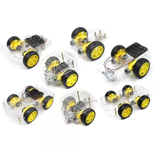 Kit Coche Robot Inteligente DIY 2WD con Encoder de Velocidad, Caja de Baterías, Chasis para Arduino R3