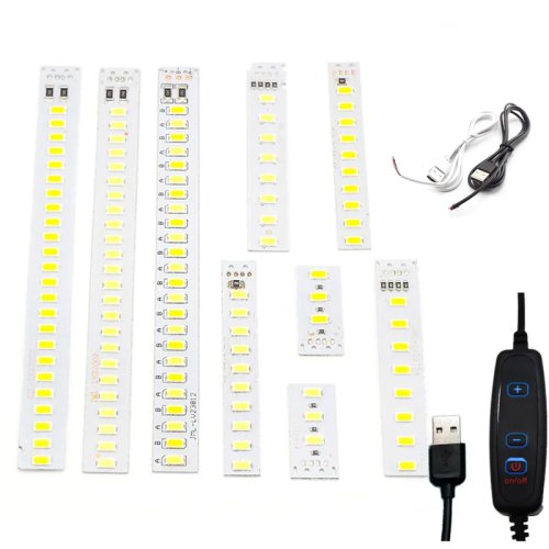 Chip LED dimmowalny 4W/5W/12W, DC 5V USB, SMD 5730, biały/ciepły biały, do lampy DIY