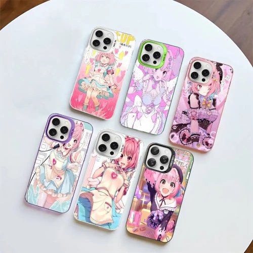 Custodia telefono anime Riamu Yumemi per iPhone 11/12/13/14/15/16/17 Pro Max Plus