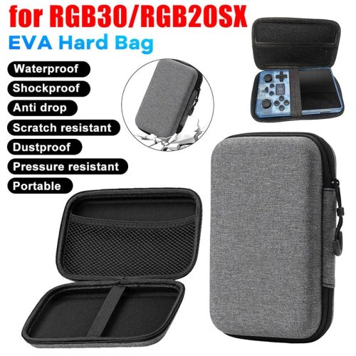 Étui rigide EVA pour console de jeux R36S/R35S, sac de voyage antichoc avec fermeture éclair