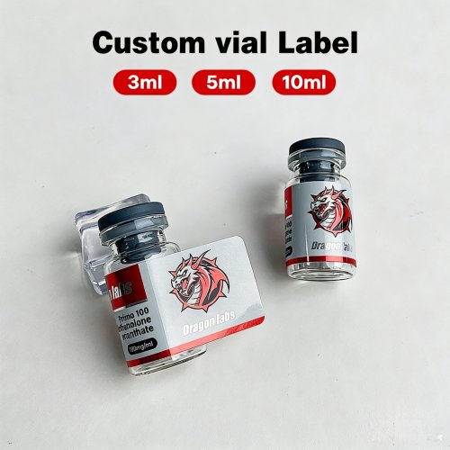Nhãn dán chai peptide tùy chỉnh 3ml 10ml kèm hộp lọ tương ứng