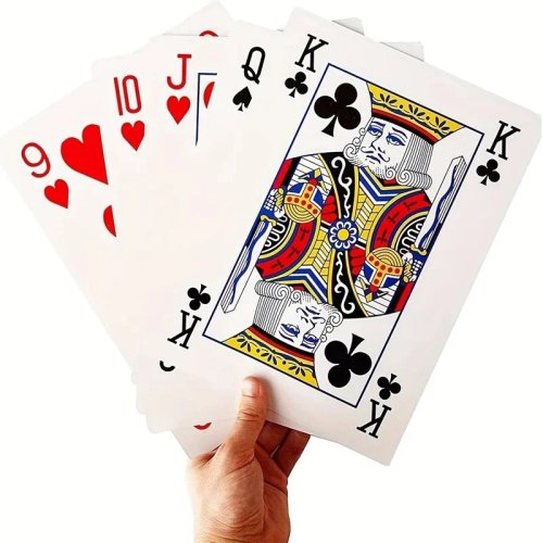 Baraja de Cartas Gigante 2x Más Grande, 54 Cartas, para Fiestas, Bodas, Cumpleaños, Juegos de Mesa, Adultos y Familia